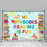 Lofaris Books Student Sun Star Green World Book Day Backdrop